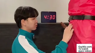 Squid Game&colon; Bisexual and Gay version&comma; this guy was asked to join be passed on game and suck big dick